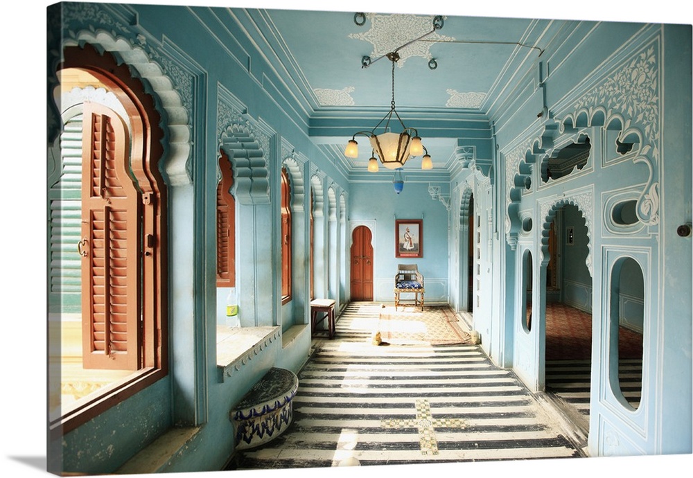 India, Rajasthan, Udaipur, City Palace, Zenana Mahal (Palace of the Queens)