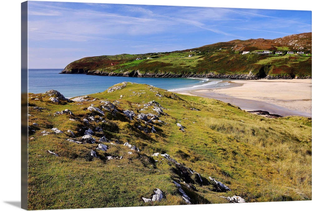 Ireland, Cork, Crookhaven, View of Barley Cove and its beach.