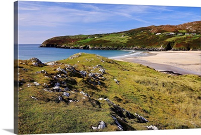 Ireland, Cork, Crookhaven, View of Barley Cove and its beach