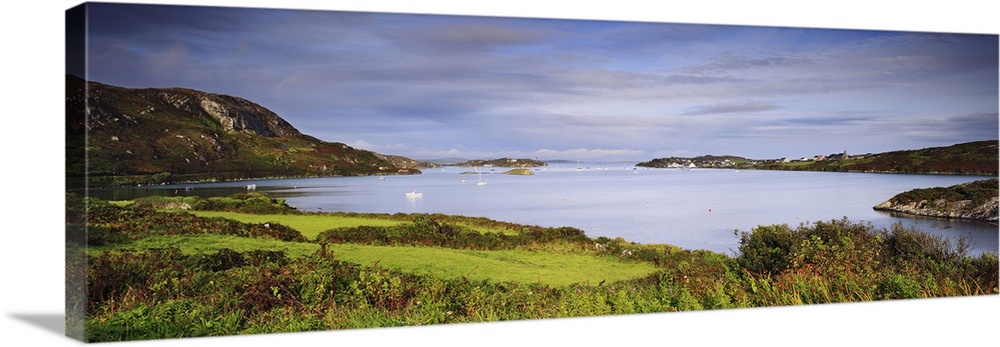 Ireland, Cork, Crookhaven, View of Crookhaven Bay and the village.