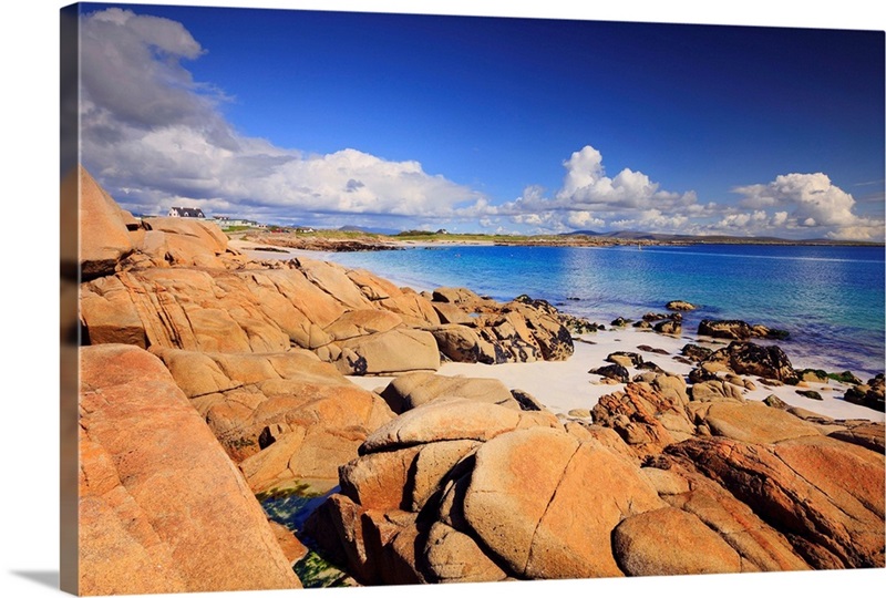 Ireland, Galway, Connemara, Roundstone, Gurteen Bay Wall Art, Canvas