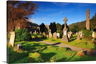 Ireland, Wicklow, Glendalough, Glendalough's old cemetery