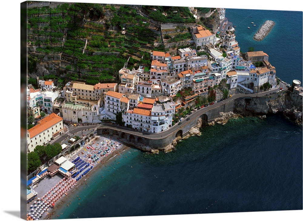 Italy, Amalfi Coast, aerial view