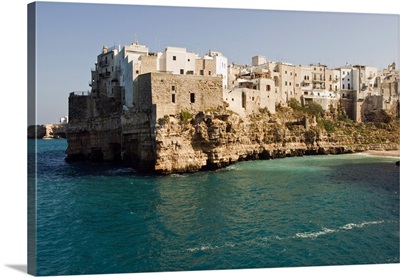 Italy, Apulia, Murge, Adriatic sea, Bari district, Panoramic view
