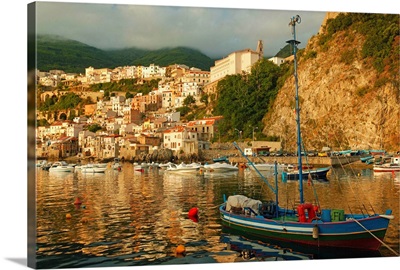 Italy, Calabria, Scilla village, view of the port