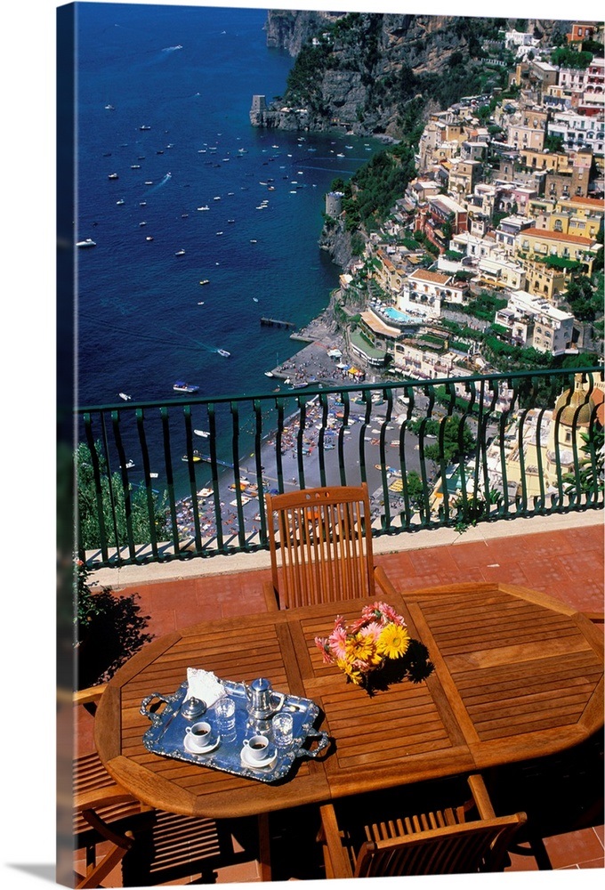 Italy, Campania, Amalfi coast, view of Positano Wall Art, Canvas Prints