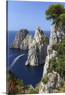 Italy, Campania, Capri, The Faraglioni (stack rocks)