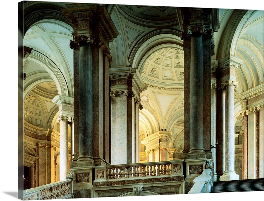 Italy, Campania, Caserta, Royal Palace of Caserta, great royal staircase