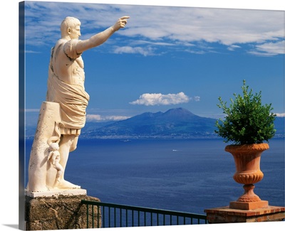 Italy, Campania, Hotel Caesar Augustus, view towards Vesuvio volcano