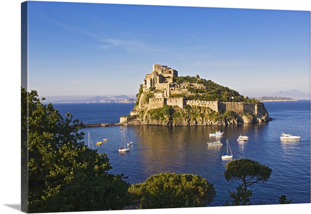 Italy, Campania, Ischia Island, Ischia Ponte, The Castello Aragonese