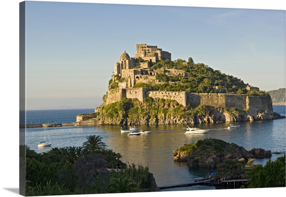 Italy, Campania, Ischia Island, Ischia Ponte, The Castello Aragonese
