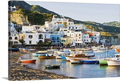 Italy, Campania, Ischia Island, Sant'Angelo, The port and the village