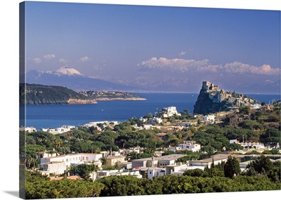 Italy, Campania, Ischia Ponte, Ischia Island, the Aragonese Castle, Procida