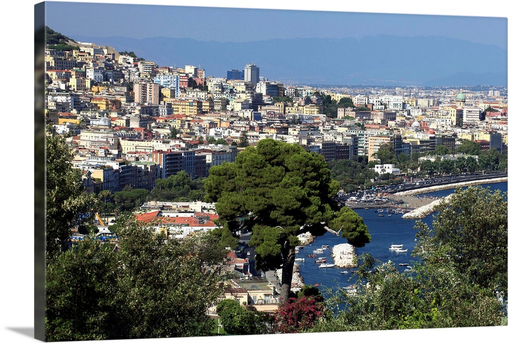 Italy, Campania, Mediterranean area, Tyrrhenian coast, Mediterranean coast, Napoli district, Naples, View from Posillipo