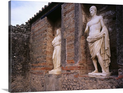 Italy, Campania, Pompeii, Excavations of Pompeii, roman statue