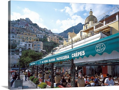 Italy, Campania, Positano, Restaurant Buca di Bacco, Amalfi coast