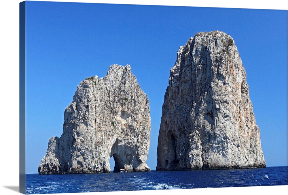 Italy, Campania, Tyrrhenian coast, Napoli district, Capri, The Faraglioni