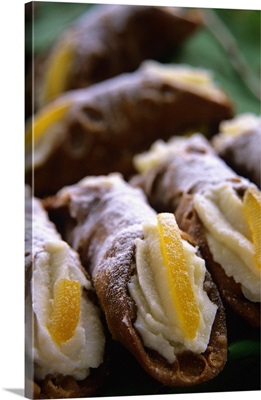 Italy, Cannoli, typical Sicilian pastry