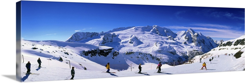 Italy, Dolomites, Marmolada, Marmolada mountain, ski slope