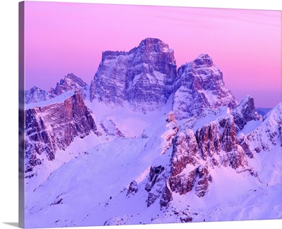 Italy, Dolomites, Pelmo, Mount Pelmo, sunset