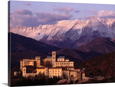 Italy, Friuli, Julian Alps, Castelmonte sanctuary towards Julian Alps