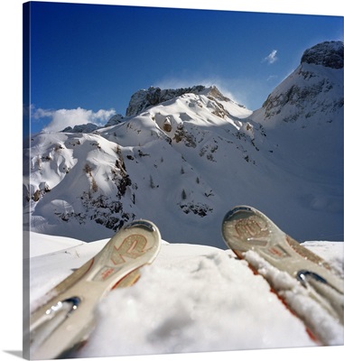 Italy, Friuli-Venezia Giulia, Sella Nevea, Winterlandscape in the Mont Canin ski area