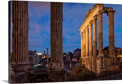 Italy, Latium, Roma District, Rome, Roman Forum, Temple Of Saturn