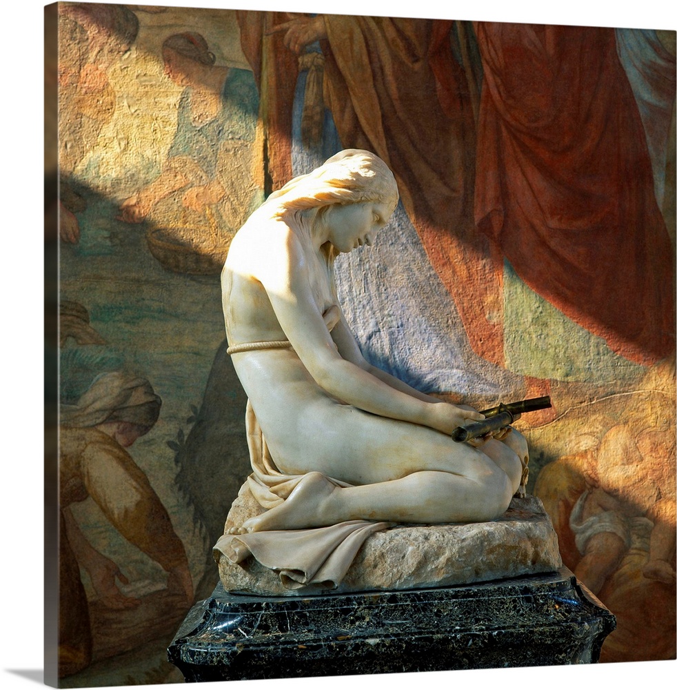 Italy, Italia, Liguria, Genova, Sant'Agostino Museum, Maddalena Penitente statue by Antonio Canova
