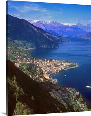 Italy, Lombardy, Como Lake, View towards Menaggio town