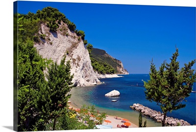 Italy, Marches, Adriatic sea, Ancona district, Spiaggia del Bo beach