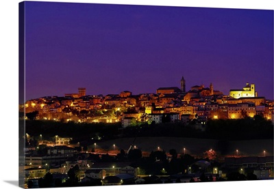 Italy, Marches, Civitanova Marche, Macerata district, town centre by night