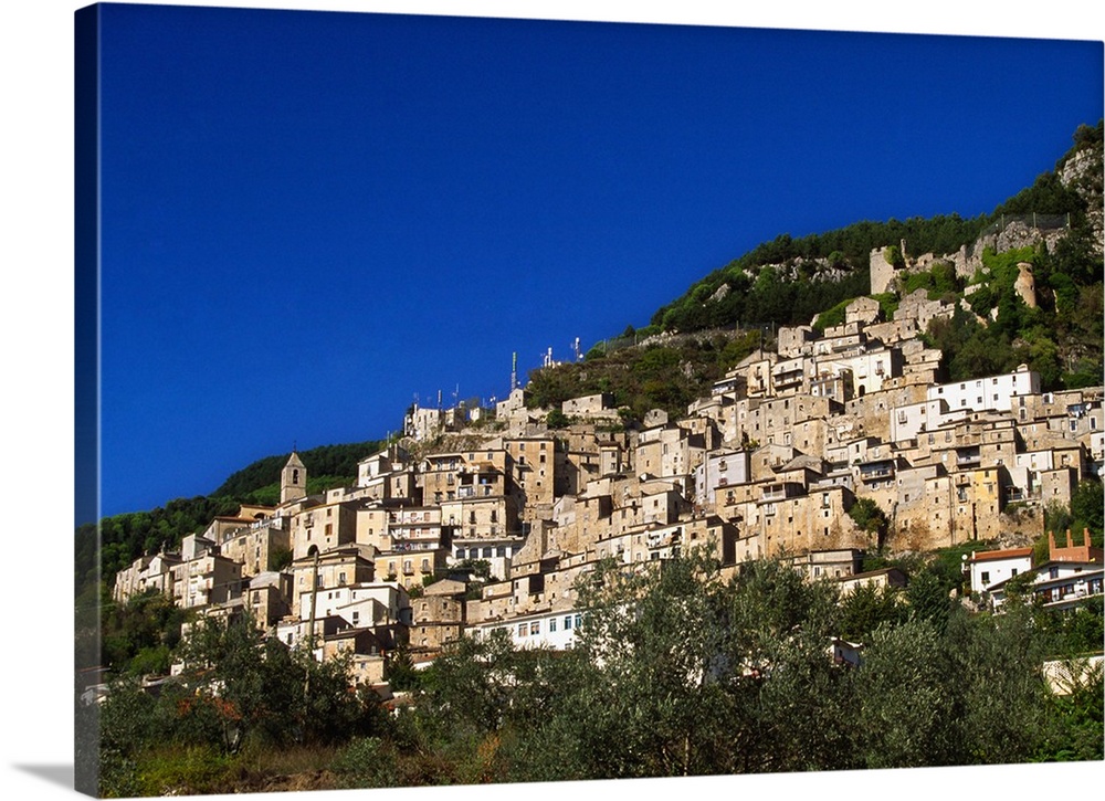 Italy, Molise, Pesche, Isernia district, View of the village