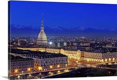 Italy, Piedmont, Torino District, Turin, Mole Antonelliana, Mole Antonelliana And Alps