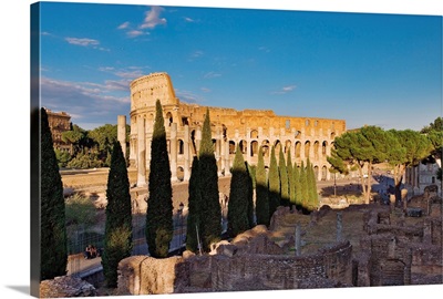 Italy, Rome, Colosseum and Roman Forum