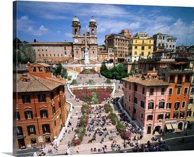 Italy, Rome, Piazza di Spagna, steps leading to Trinita dei Monti