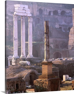 Italy, Rome, Roman Forum, Tempio di Castore and Polluce