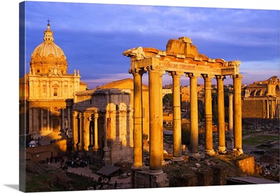Italy, Rome, Roman Forum, Temple of Saturn, Arch of Septimius Severus