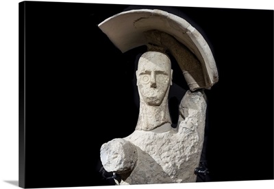 Italy, Sardinia, Cabras, Archaeological Museum, Giant Of Monte Prama Statue