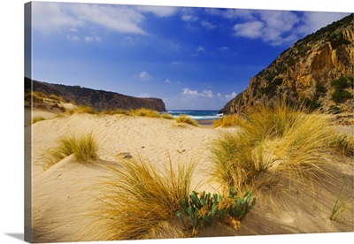 Italy, Sardinia, Iglesiente coast, Cala Domestica, beach near Buggerru town