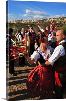Italy, Sicily, Agrigento, Valley of the Temples, Tarantella, traditional italian dance
