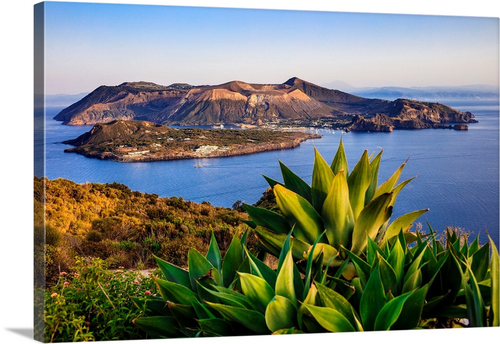 Italy, Sicily, Messina district, Mediterranean sea, Tyrrhenian sea, Aeolian islands, Lipari islands, Lipari, View from lip...