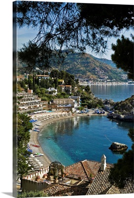 Italy, Sicily, Messina district, Taormina, Mazzaro bay