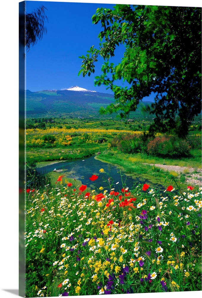 Italy, Sicily, Mount Etna, Mount Etna, Alcantara river