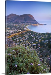 Italy, Sicily, Palermo district, Mondello, View from Monte Pellegrino image thumbnail