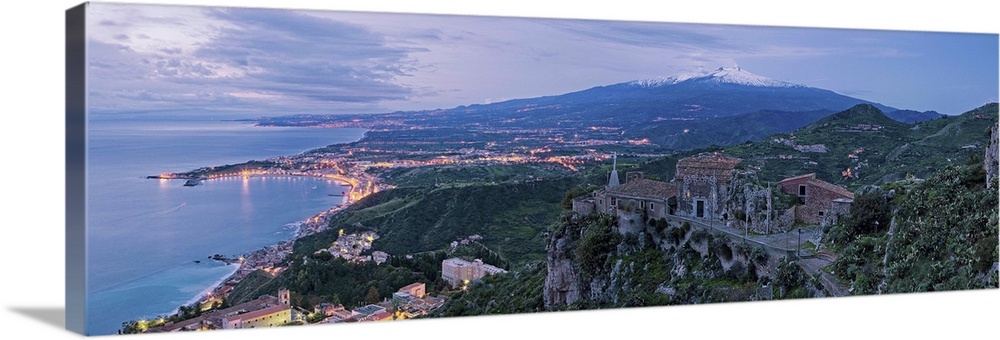 Italy, Sicily, Taormina, Mediterranean area, Mediterranean sea, Messina district, Travel Destination, View of the Ionic Co...