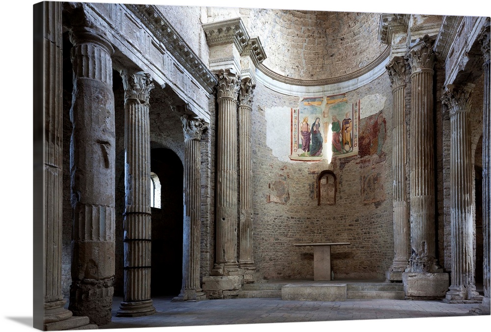 Italy, Umbria, Mediterranean area, Perugia district, Spoleto, Presbiterio of S Salvatore basilica, paleochristian