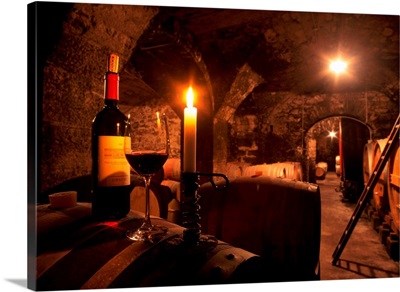 Italy, Trentino, Mezzolombardo, Foradori wine-cellar, Teroldego wine