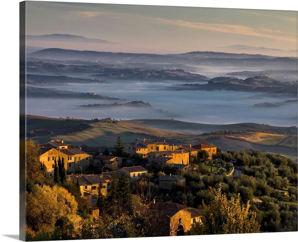 Italy, Tuscany, Mediterranean area, Brunello wine road, Siena district, Orcia Valley, Montalcino