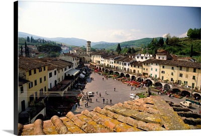 Italy, Tuscany, Chianti, Greve in Chianti, Firenze district, Old Market Square