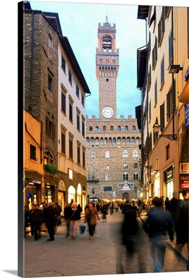 Italy, Tuscany, Florence, Piazza della Signoria, Palazzo Vecchio, Firenze district